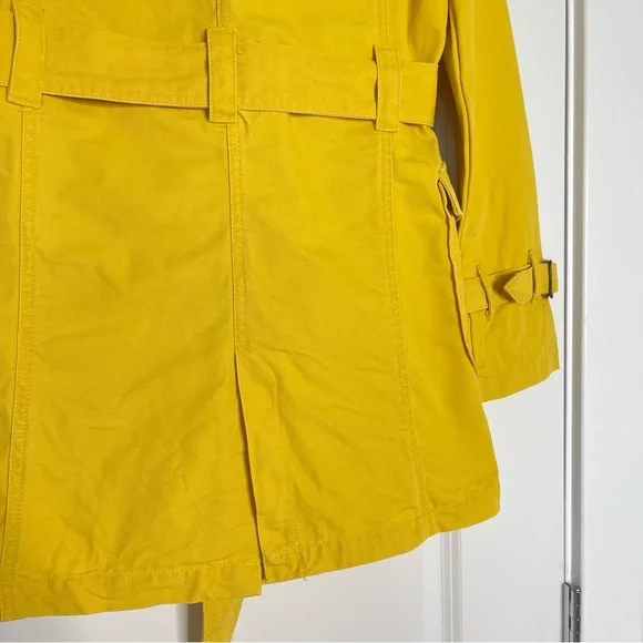Vintage Y2K yellow fiorucci double breasted cotton canvas peacoat trench coat - Picture 9 of 17
